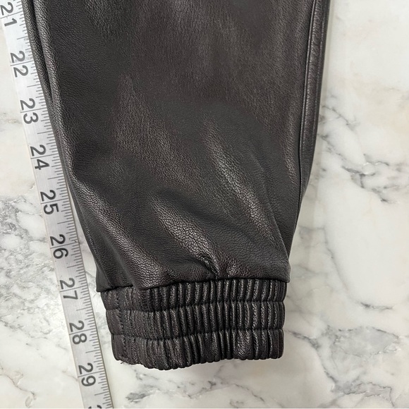 SPANX Leather Like Joggers Black Faux Vegan Size XL - Picture 7 of 15